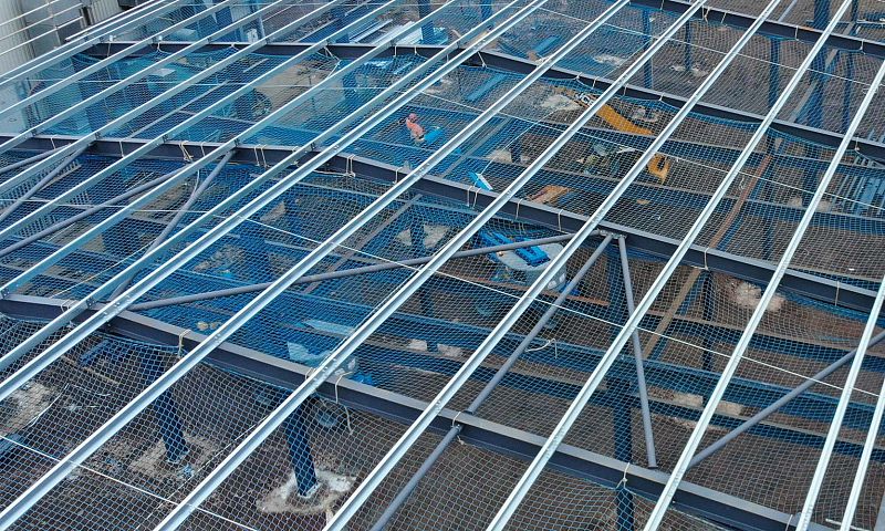 steel framed building under construction